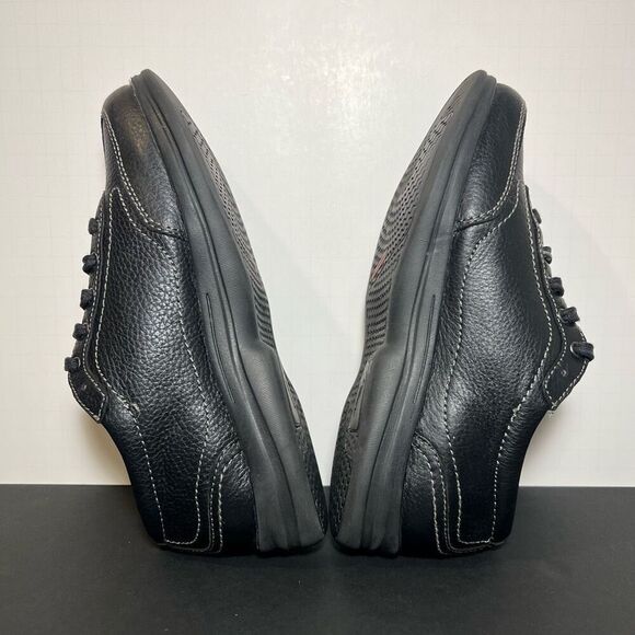 Womens APEX Robyn Chop Out Black Leather Oxford Shoes / Size 7 Extra Wide - Picture 6 of 9